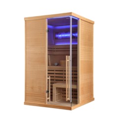 Sauna fińska narożna Nordum Pure One 2-osobowa naturalna