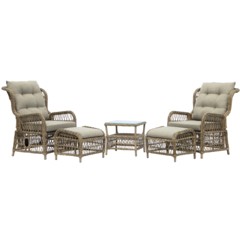 Meble ogrodowe technorattanowe Corfu Light Brown / Beige Melange