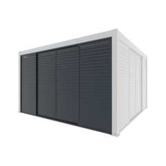 Przesuwna ścianka żaluzjowa 4 m do pergoli Schatler Nova Lux Alu