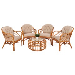 Meble ogrodowe rattanowe Panama Orange / Latte 4+1