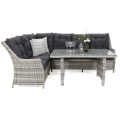 Narożnik technorattanowy lewy Alicante Light Grey / Grey Melange