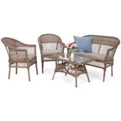 Meble ogrodowe technorattanowe Arkadia Ginger / Brown Melange