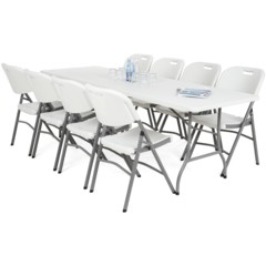 Zestaw mebli cateringowych 244 cm 8+1