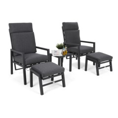 Meble ogrodowe aluminiowe Morton Dark Grey / Grey Melange