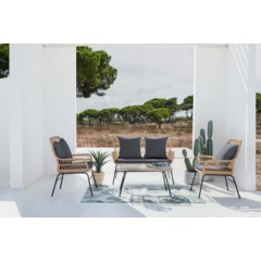 Meble ogrodowe technorattanowe Werona Beige / Grey