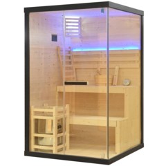 Sauna fińska narożna Nordum Basic P 2-osobowa czarna