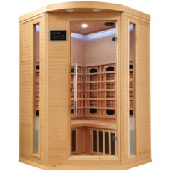 Sauna infrared narożna Nordum Basic D 2-osobowa naturalna
