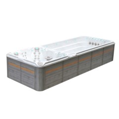 Basen ogrodowy z przeciwprądem i hydromasażem Aquess Dynamic 590 x 227 cm