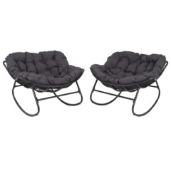 Zestaw foteli bujanych Bari Grey / Grey Melange