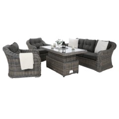 Meble ogrodowe technorattanowe Foggia Flex Silk Grey / Grey Melange