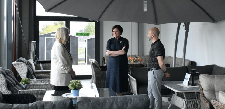Wizyta prezydent Piły Beaty Dudzińskiej w HOME & GARDEN