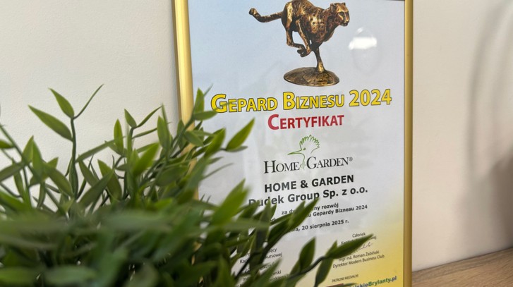 HOME & GARDEN wyróżnione tytułem  „Gepard Biznesu 2024” 