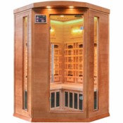 Sauna infrared narożna Nordum Classic 2-osobowa WiFi brązowa