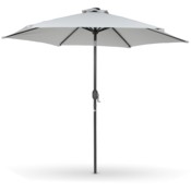 Parasol ogrodowy okrągły Malta Grey / Light Grey Ø 270 cm z oświetleniem LED