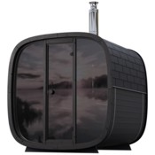 Sauna fińska zewnętrzna Leil® Saunas Black Cube Comfort 6-osobowa