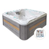 Wanna ogrodowa z hydromasażem Aquess Felicity 7202 5-osobowa + Zestaw do wanny Aqua Pure Water Care