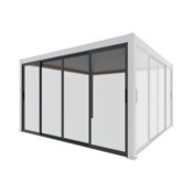 Przesuwna ścianka szklana 4 m do pergoli Schatler Nova Lux Alu