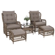 Meble ogrodowe technorattanowe Corfu Light Brown / Beige Melange