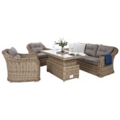 Meble ogrodowe technorattanowe Foggia Flex Beige / Beige Melange