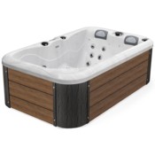 Wanna ogrodowa z hydromasażem Aquess Zenya 1201 Grey / Brown 3-osobowa
