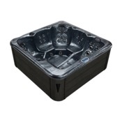 Wanna ogrodowa z hydromasażem Aquess Zenya 7102 6-osobowa Dark Stone / Grey