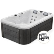 Wanna ogrodowa z hydromasażem 120 P1 ze sterownikiem Balboa + Schodki do wanny ogrodowej z hydromasażem