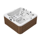 Wanna ogrodowa z hydromasażem Aquess Zenya 5102 Brown 6-osobowa