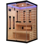 Sauna infrared narożna Nordum Basic 2-osobowa czarna