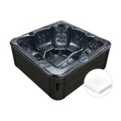 Wanna ogrodowa z hydromasażem Aquess Zenya 7102 6-osobowa Dark Stone / Grey + Moduł zdalnego sterowania do wanny ogrodowej Aquess