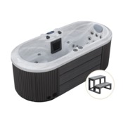 Wanna ogrodowa z hydromasażem 2250A P1 ze sterownikiem Balboa + Schodki do wanny ogrodowej z hydromasażem