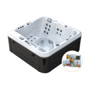 Wanna ogrodowa z hydromasażem Aquess Nevara 3752 5-osobowa + Zestaw do wanny Whirlpool Set 1 Chemoform