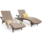 Zestaw leżanek ogrodowych Marbella Ginger / Brown Melange ze stolikiem