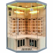 Sauna infrared narożna Nordum Solea 2-osobowa szara