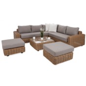 Narożne meble ogrodowe technorattanowe Umbria Beige / Taupe Melange