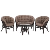 Meble ogrodowe rattanowe Bahama Brown / Cappuccino 3+1