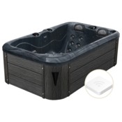 Wanna ogrodowa z hydromasażem Aquess Zenya 1201 3-osobowa Dark Stone / Grey + Moduł zdalnego sterowania do wanny ogrodowej Aquess