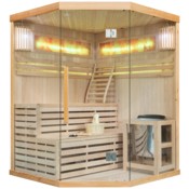Sauna fińska narożna Nordum Solea 3-osobowa naturalna