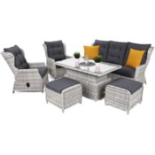 Meble ogrodowe technorattanowe Memfis Light Grey / Grey Melange