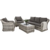Meble ogrodowe technorattanowe Foggia Light Grey / Grey