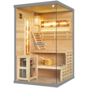 Sauna fińska narożna Nordum Pure 2-osobowa szara