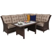Narożnik technorattanowy prawy Alicante Brown Mat / Brown Melange