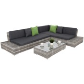 Narożnik ogrodowy technorattanowy prawy Panama Light Grey / Grey Melange