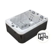 Wanna ogrodowa z hydromasażem Aquess Nevara 2752 3-osobowa + Schodki Aquess do wanny ogrodowej z hydromasażem