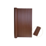 Mata PVC na ogrodzenie 1,5 x 25 m brązowa + Maskownica do mat PVC 25 m brązowa