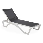 Leżak ogrodowy Monako White / Dark Grey