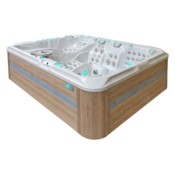 Wanna ogrodowa z hydromasażem Aquess Ecstatic 8203 7-osobowa Sterling White / OAK