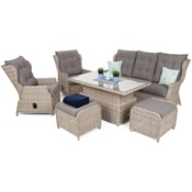 Meble ogrodowe technorattanowe Memfis Beige / Beige Melange