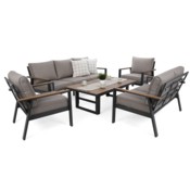 Meble ogrodowe aluminiowe Turyn Dark Grey / Beige Melange