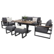 Meble ogrodowe aluminiowe Sorrento Polywood Grey / Grey Melange