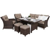Meble ogrodowe technorattanowe California Brown Mat / Brown Melange